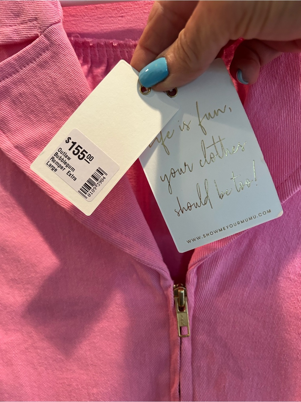Show Me Your Mumu Pink Collared Romper - Picture 3 of 8